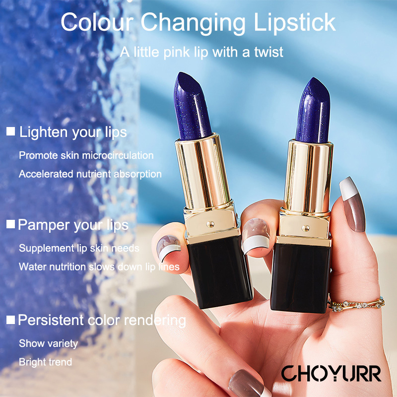 【COD】Blue Lipstik Pelembab Warna Berubah Moisturizing Lip Gloss Waterproof -CH