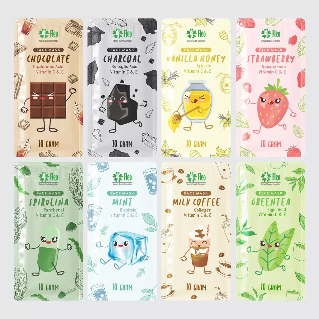 [BPOM] MASKER ORGANIK FLEO 10GR / FACE MASK PREMIUM BY FLEO / MASKER FLEO WITH VIT C DAN E