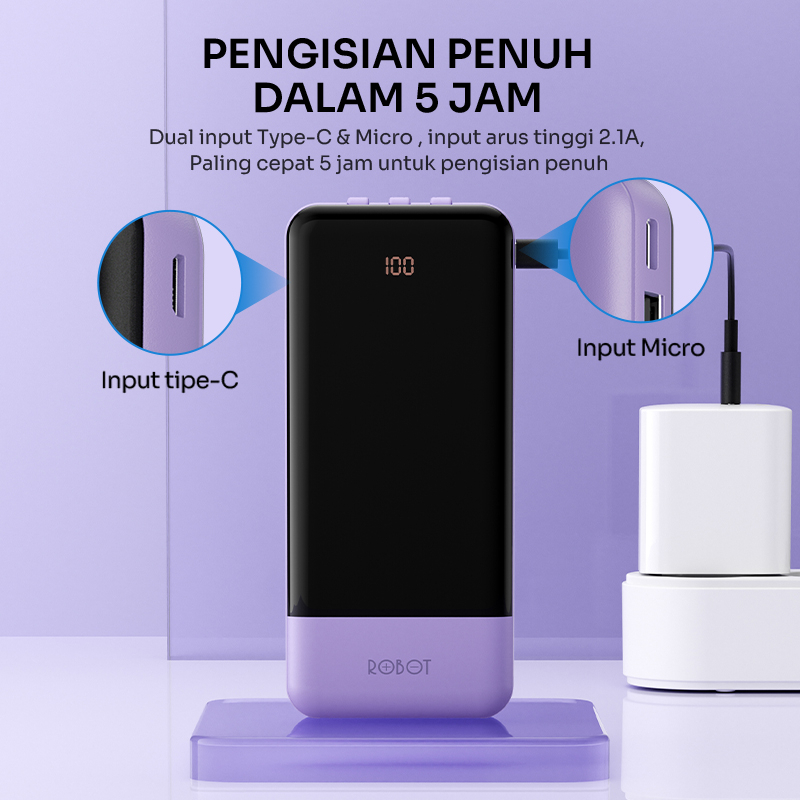 POWERBANK ROBOT RP-101L 10000MAH ( NEW )