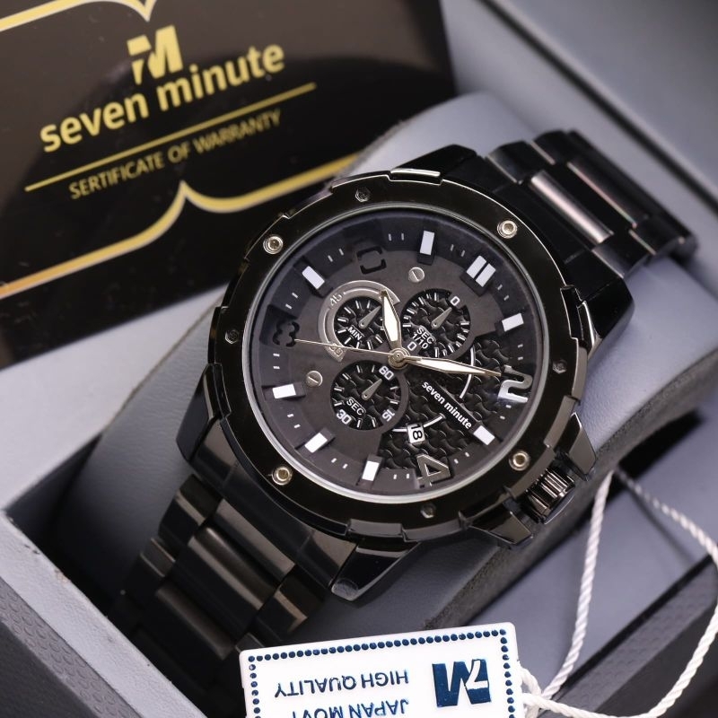 Jam Tangan Pria Seven Minute Original M729 Rantai Water Resist