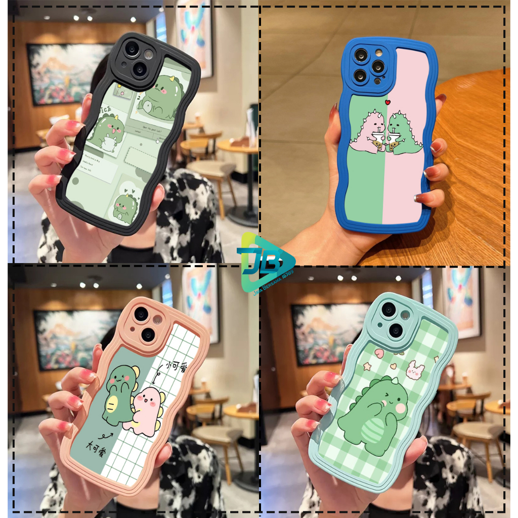 CUSTOM SOFTCASE SILIKON GELOMBANG WAVY CUSTOM DINO FOR INFINIX SMART 5 6 6 PLUS HOT 9 10 11 12 PLAY 12 12I 20 20I 20S NOTE 12 G96 JB8924