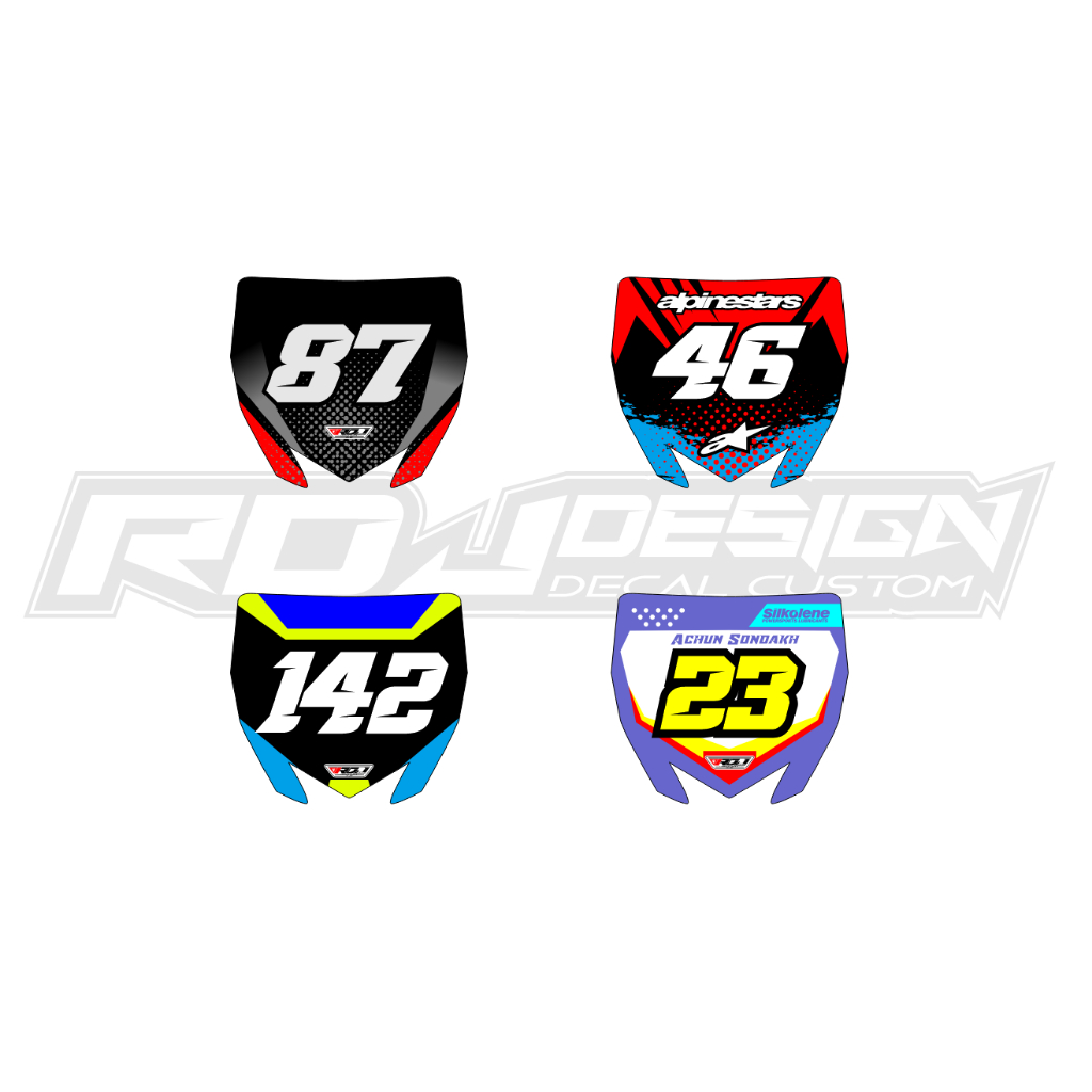 DECAL STICKER PAPAN START DEPAN YZ 85 NEW (001) 2016 2017 2018 2019 2020 2021 DEKAL STIKER HITAM MER