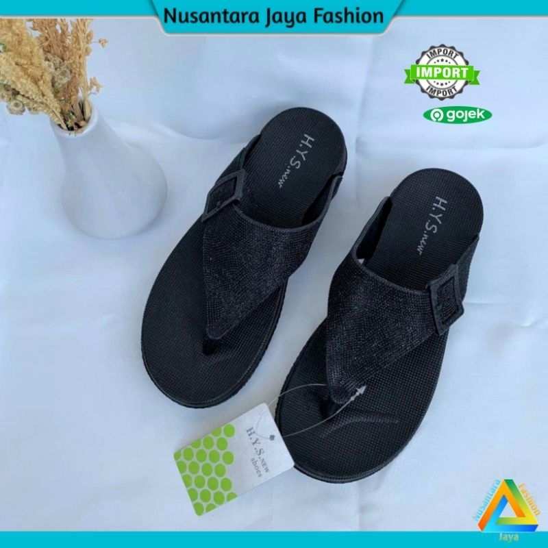 Sandal Jepit Wanita GLITERICH Terlaris Kekinian HYS 1025PD