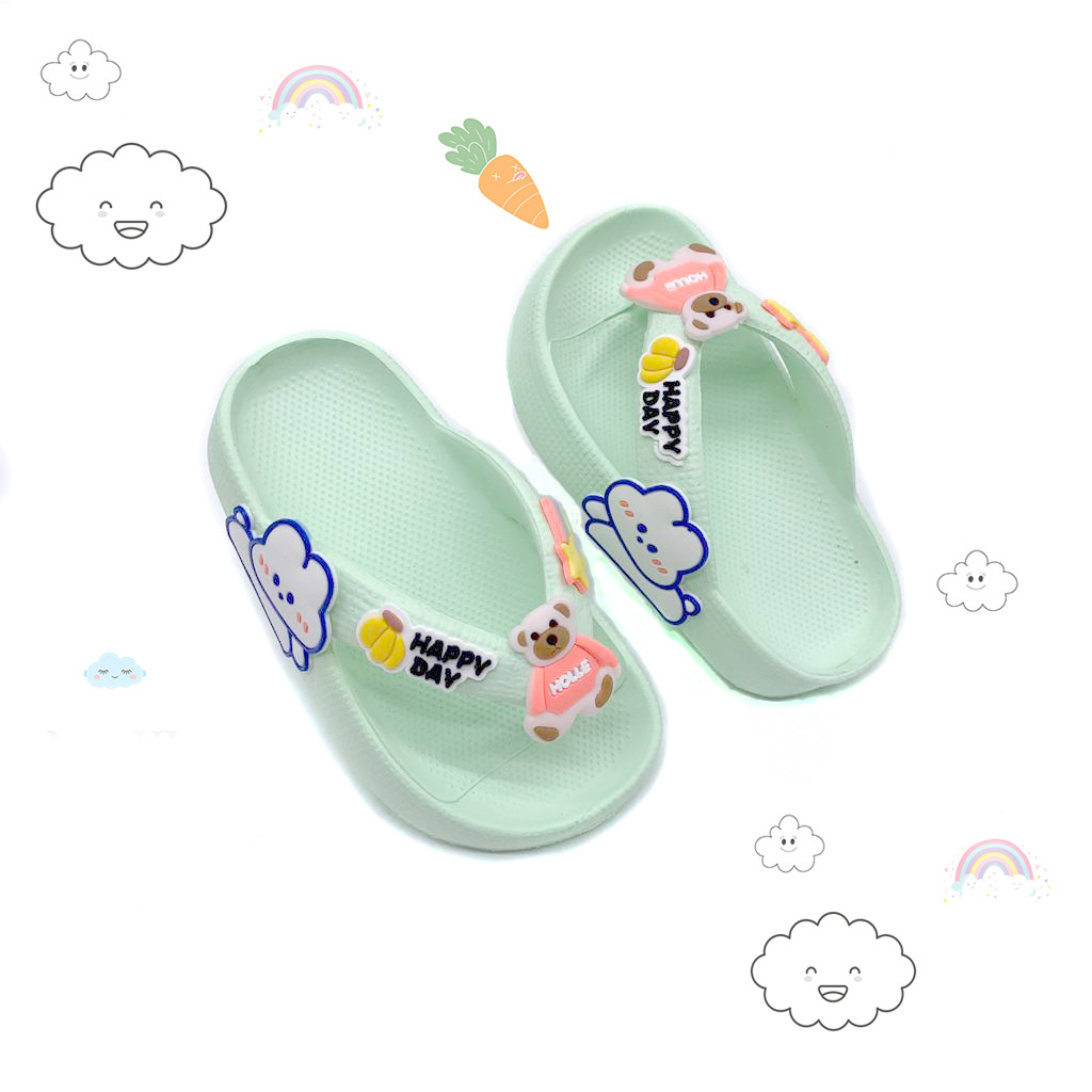 Sandal Jepit Lucu Sendal Jepit Anak Perempuan Bahan Karet Size 24-29