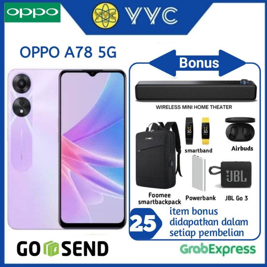 Oppo A78 5G Ram 8/128GB [Ram 8GB Internal 128GB] - Garansi Resmi
