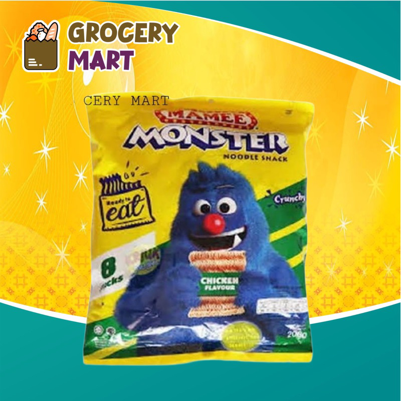 

Mamee Monster 200gr / Mie Monster / Mie Kremes - BBQ