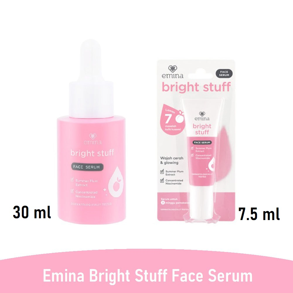 Emina Bright Stuff Face Serum 30ml - Serum Wajah Cerah Glowing - Emina Serum