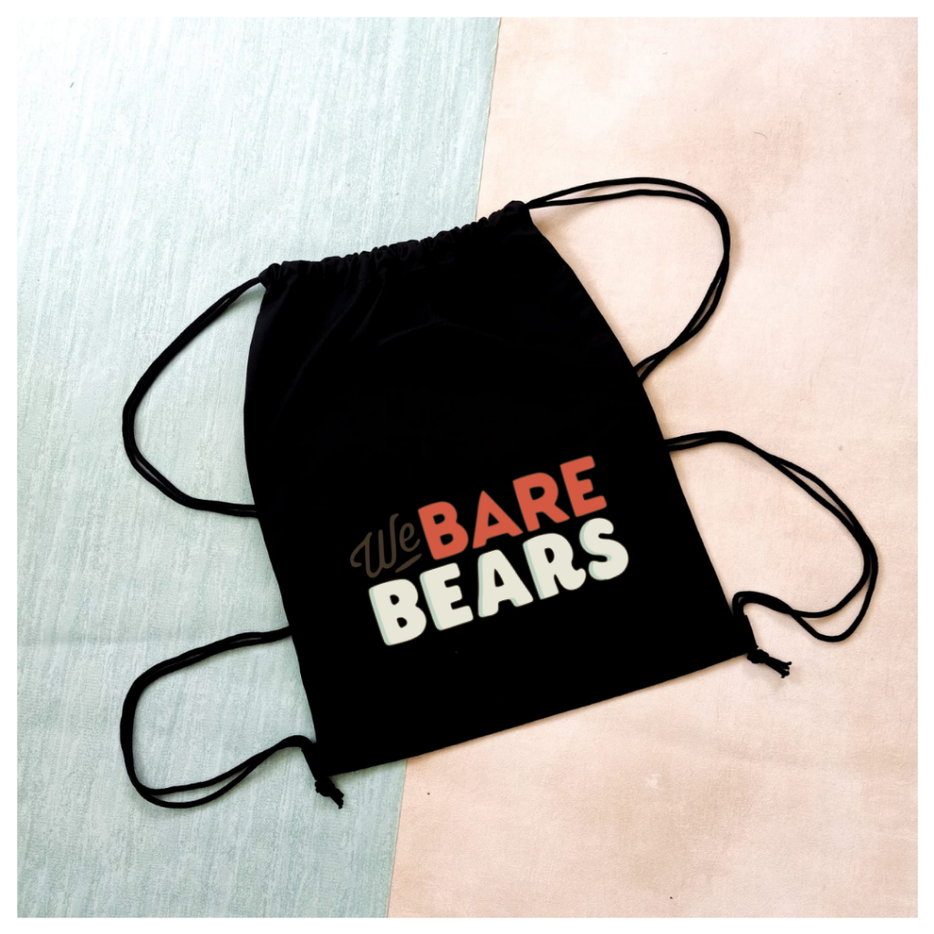 Stringbag We Bare Bears series ransel serut drawstring sekolah kuliah kampus viral string bag tas punggung || Kiiyoomii ||