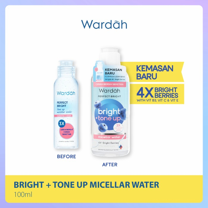 Wardah perfect broght tone up micellar water 100ml