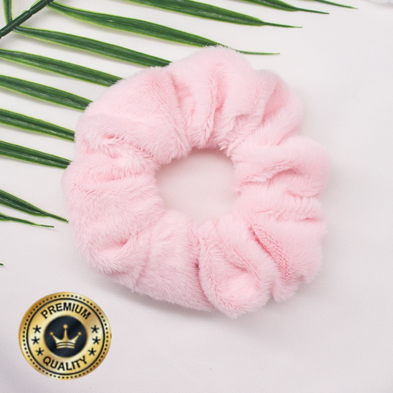 Ikat Rambut Scrunchie Hairband Bludru Polos Model Korea Style