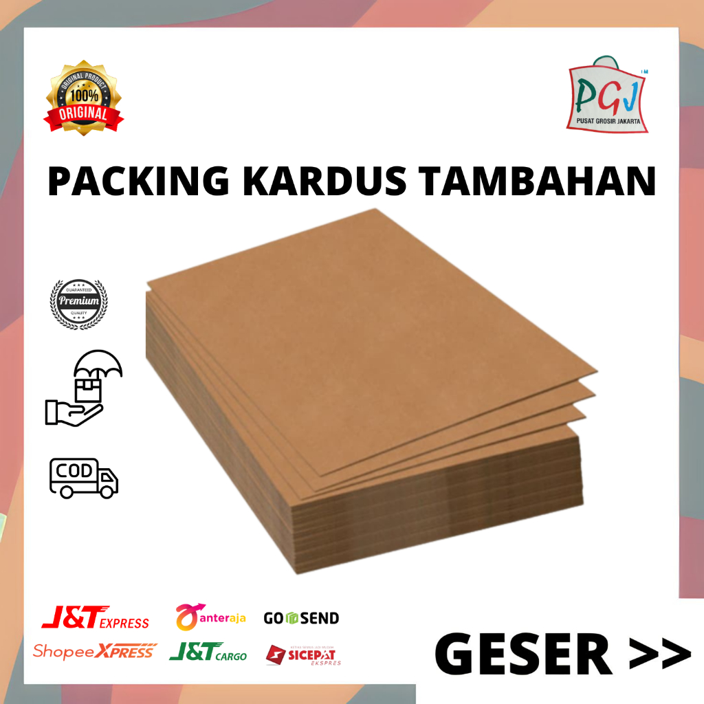 

PGJ - Tambahan Packingan Paket Dus Lebih Aman / Kardus Packingan Tambahan Untuk Keamanan Paket / Dos Kardus Tebal Paket Safety