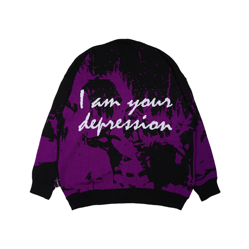 CARDIGAN OVERSIZE | DEPRESSION | BLACK | YIKESALLDAY