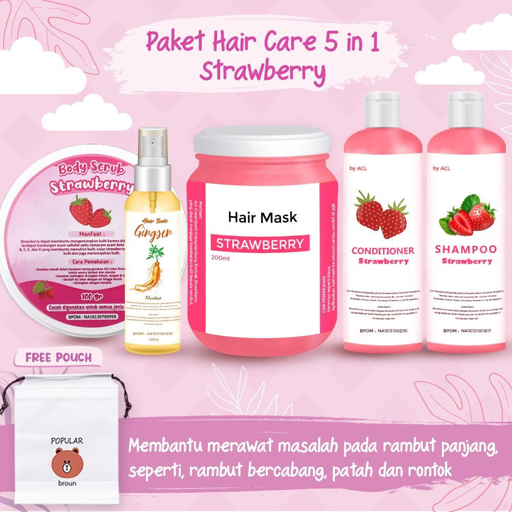 [BPOM] PAKET HAIR CARE 5 IN1/PAKET HEMAT HAIR CARE/HAMPERS HAIR MASK FREE POUCH