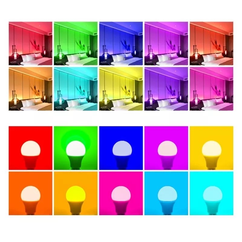 Bohlam Lampu Rumah RGB LED - Remote 7 Watt Harga 1 Pcs