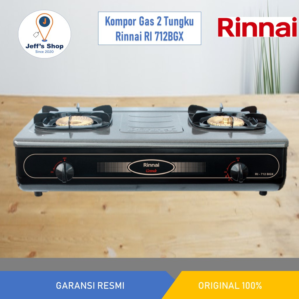 Kompor Gas 2 Tungku Rinnai RI 712BGX