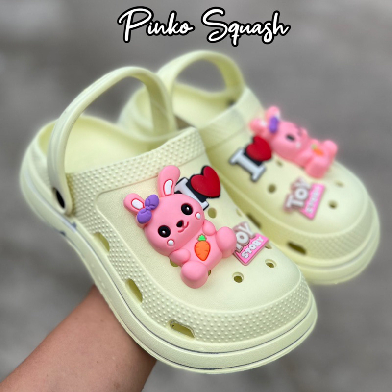 (PROMO) SANDAL BAIM ANAK JELLY FUJI MOTIF KELINCI PINKO