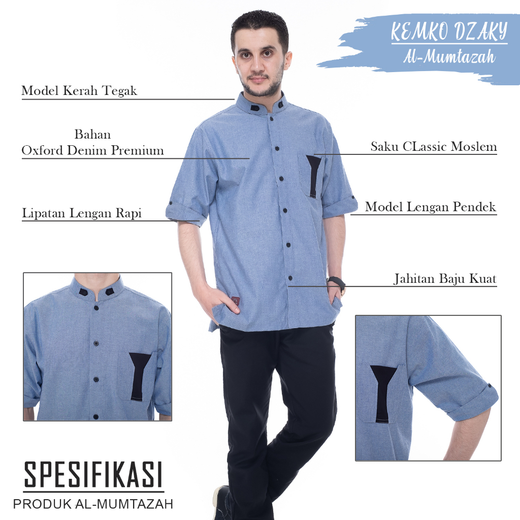 baju koko pria muslim asy-syauqi