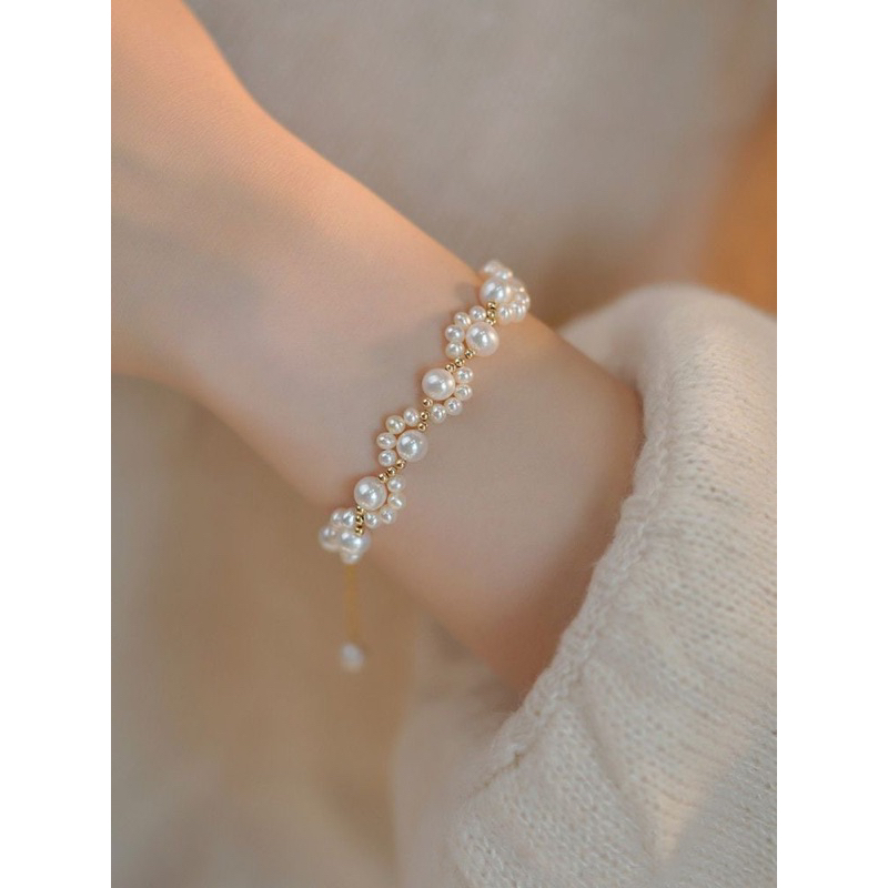 Nabila Korean Pearl Bracelet Gelang Korea Mutiara Anyam