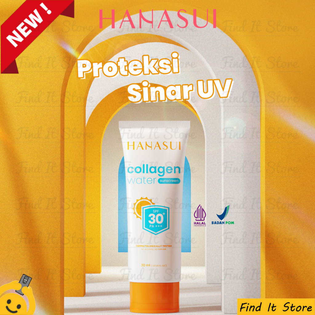 Hanasui Collagen Water Sunscreen SPF30 SPF50 | Sun Protection | Perlindungan Sinar Matahari BPOM HALAL