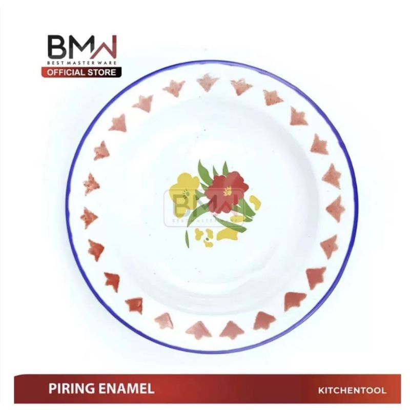 TSB Piring Jadul Piring Seng Piring Seng Motif Bunga