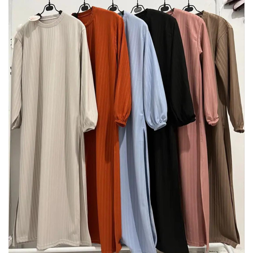 ￼Tunik Long knit knit tunik l Pakaian knit Wanita l knit Keren Murah Tania long tunik knit