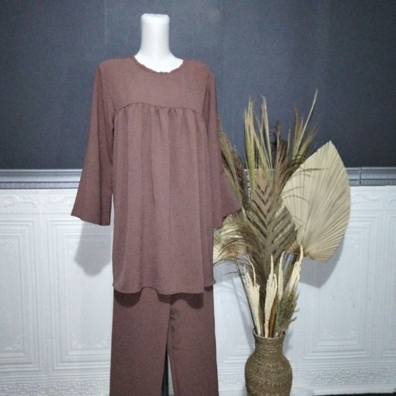 ONE SET CRINKLE/ Setelan Wanita Crinkle Premium 2023