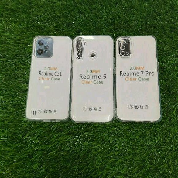 TPU Soft Case Clear 2.0mm Case Bening For Realme 5 C15 C31 6Pro 7i 7Pro