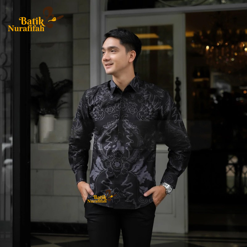 BAJU ATASAN KEMEJA BATIK BATIK PRIA LENGAN PANJANG SLIMFIT LAPIS FURING TERBARU TERLARIS MASA KINI