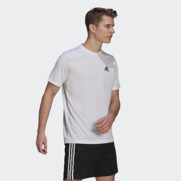 {MixaStore} ADIDAS TRAINING T-Shirt AERO D2M Sport Pria Putih GM5509 - US : L Diskon