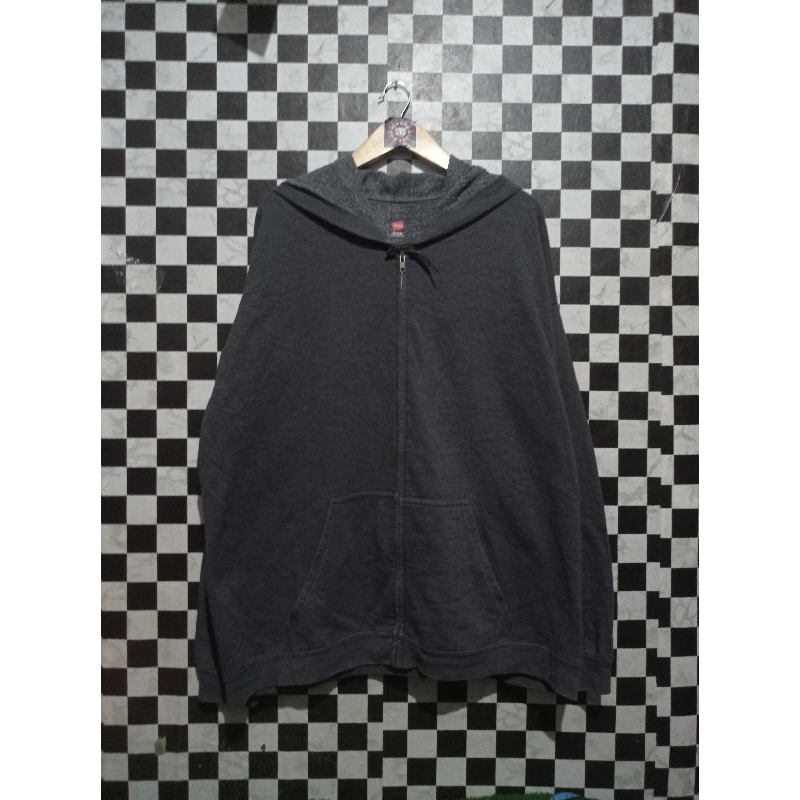 (PROMO) Hoodie Hanes Basic Abu Charcoal - ORIGINAL BRAND