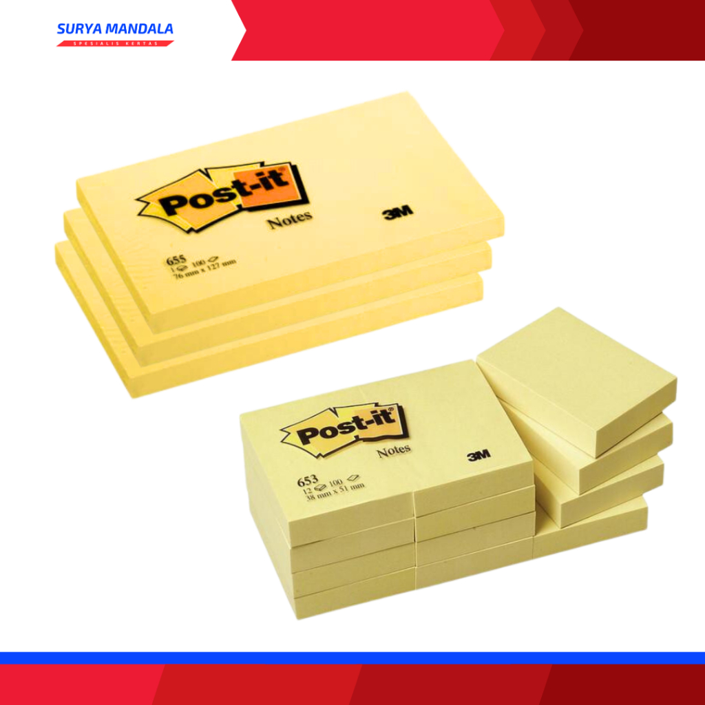 

POST IT 655 653 3M STICKY NOTES NOTE MEMO CATATAN