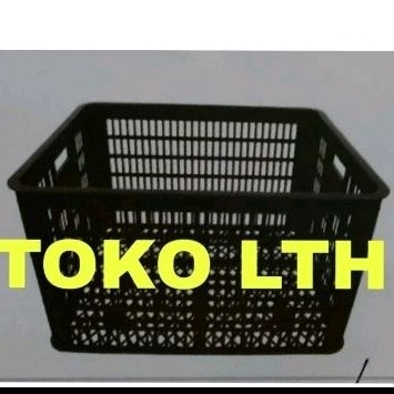 CONTAINER KERANJANG INDUSTRI BOX WADAH SERBAGUNA KRAT LUBANG HITAM