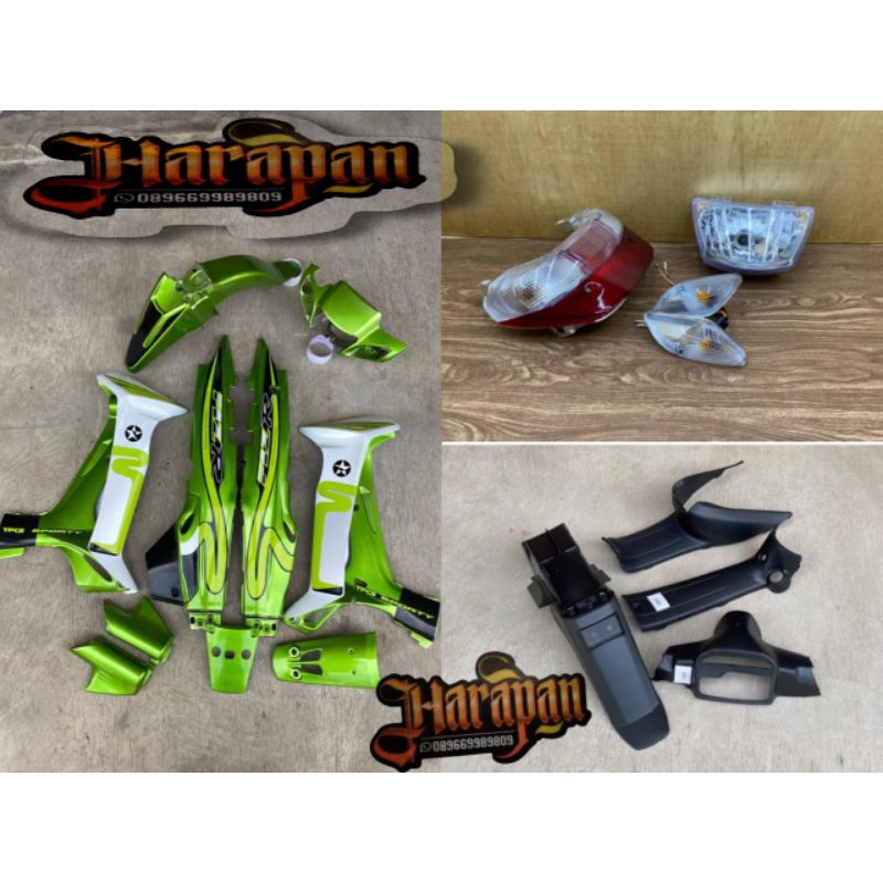 cover body halus Yamaha fiz r fiz r Caltex hijau mutiara full set body kasar lampu sein stoplam fiz 