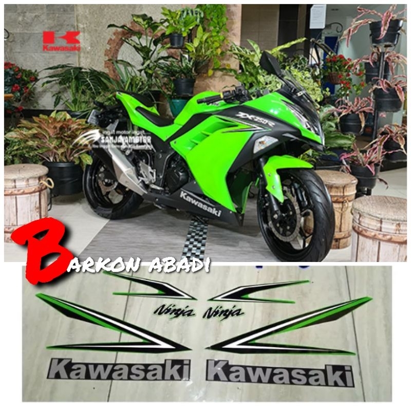 sticker Striping NINJA 250 FI 2016 hijau original