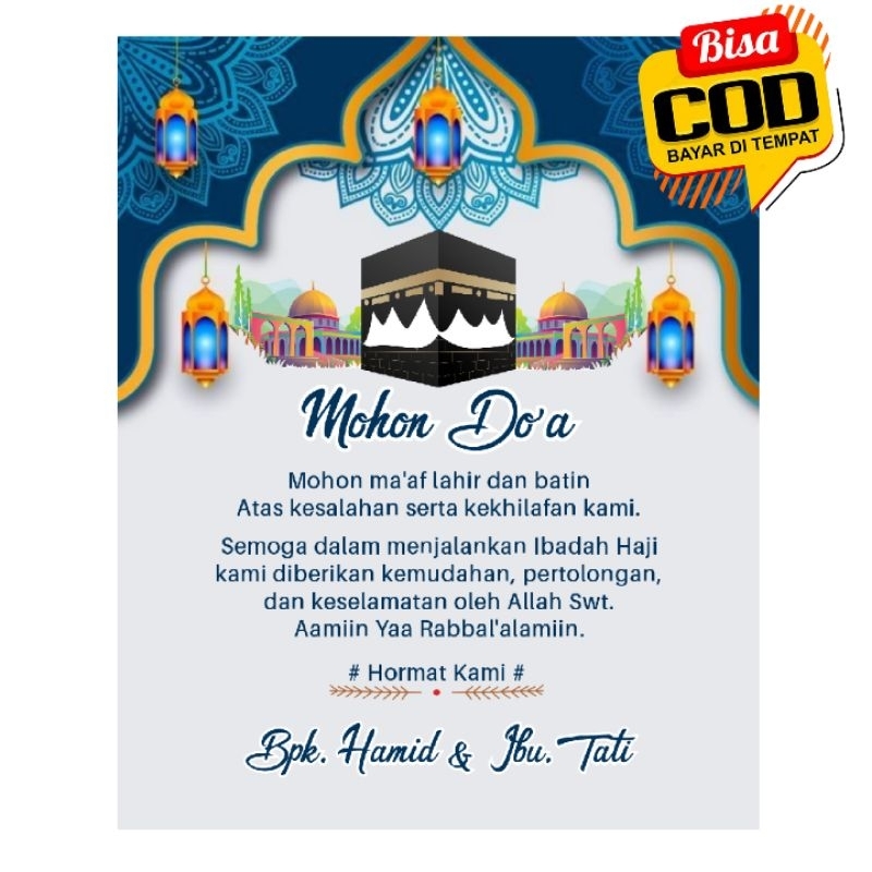 

Stiker Ucapan Haji dan Umroh (Request Nama) - Langsung Tempel - Stiker Box Nasi - Stiker Pulang Haji