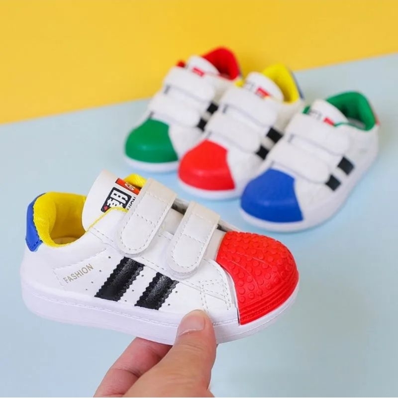 LittleShoes Sepatu Sneaker Anak Laki Laki BLOCK SNEAKER Sepatu Anak Model Strap Size 21-32