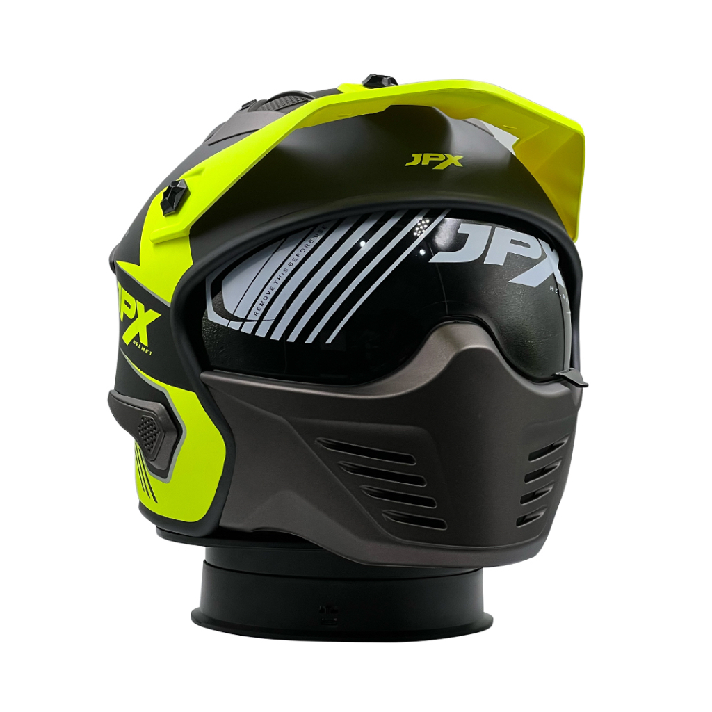 Helm JPX MX-726R Solid Black Doff Yellow