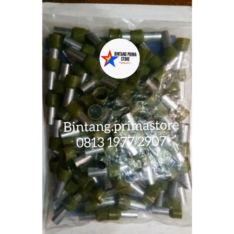 Skun Kabel Ferrules / Scun Botol Ukuran 50 mm Warna Olive