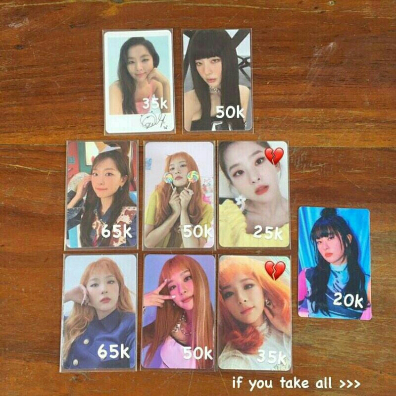 PHOTOCARD OFFICIAL SEULGI MURAH