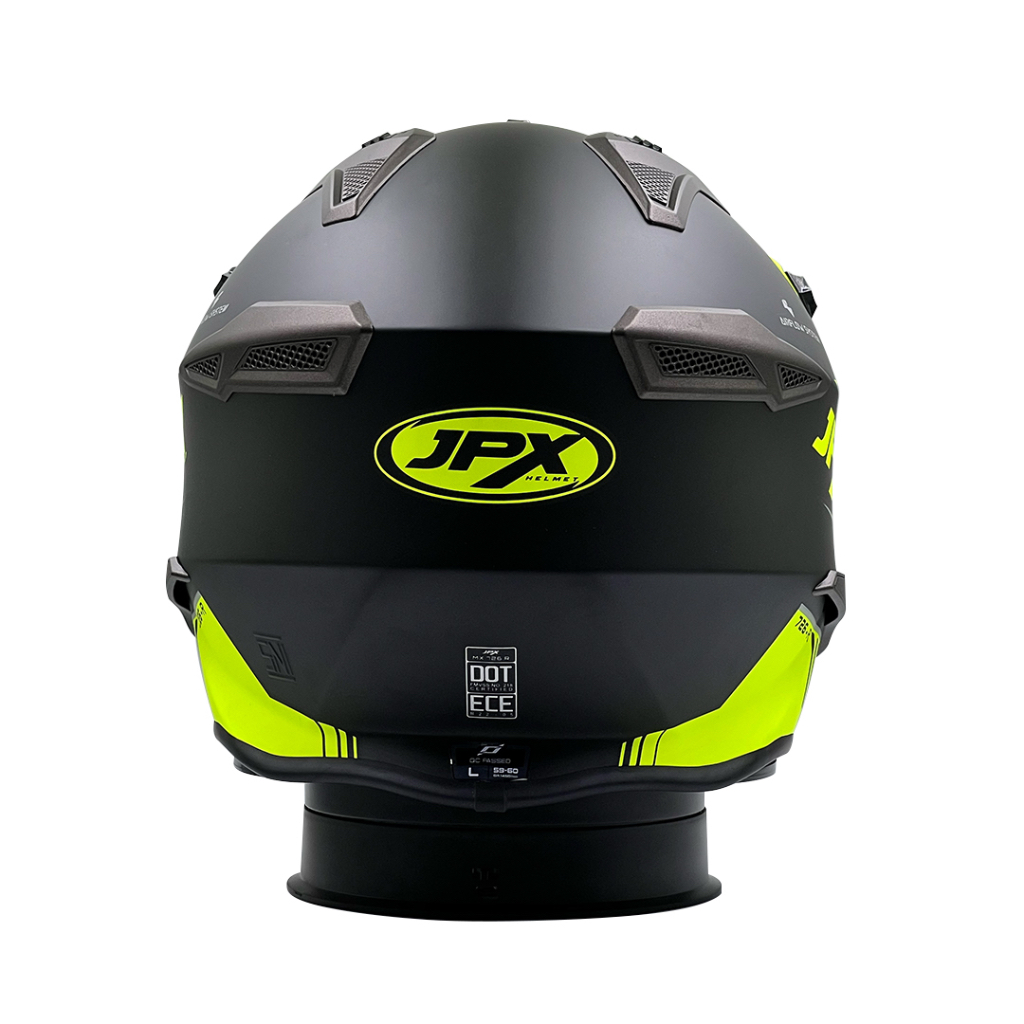 Helm JPX MX-726R Solid Black Doff Yellow