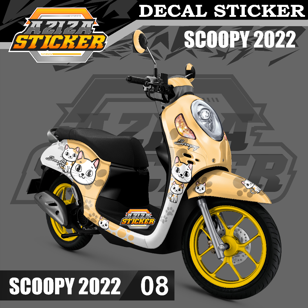 Aziza Sticker - Decal Stiker Scoopy Full body 2021 2022 - Dekal Stiker Scoopy yang lagi viral desain
