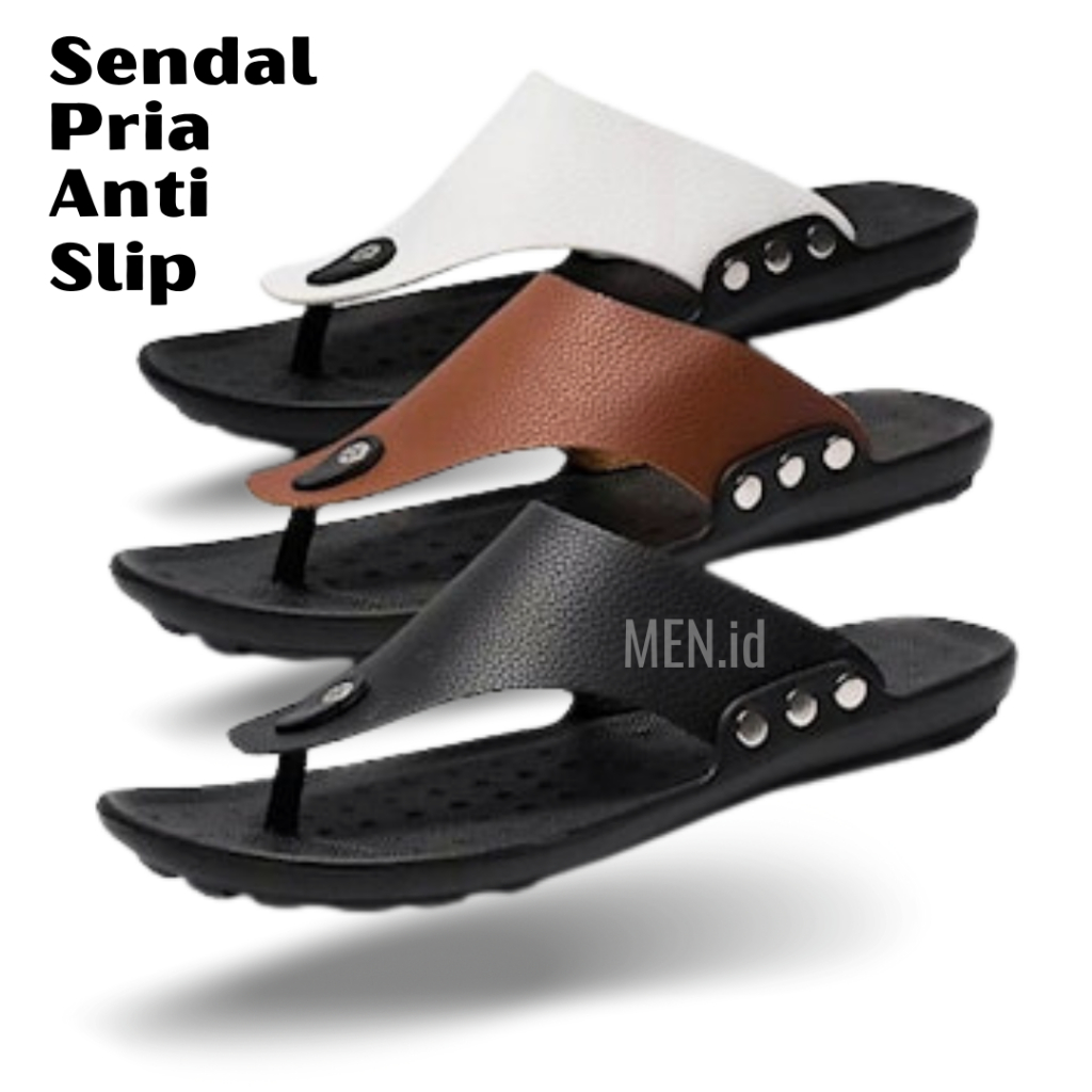 Sandal pria dewasa sendal casual kulit sandal keren promo distro kekinian terbaru