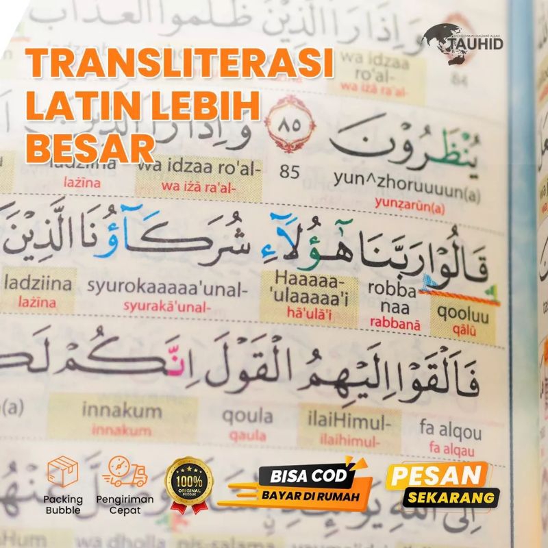 Alquran A4 Duo Latin Almadrasah Terjemahan | Terjemah Perkata Tajwid Warna | Al Quran Alqosbah TERBARU