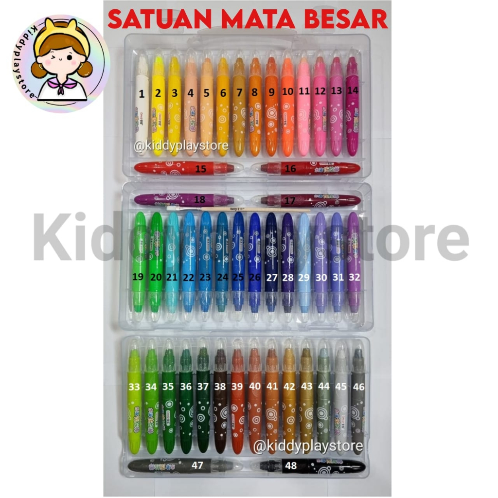 

[Harga Per Pcs] Crayon Grasp mata besar satuan / Ecer