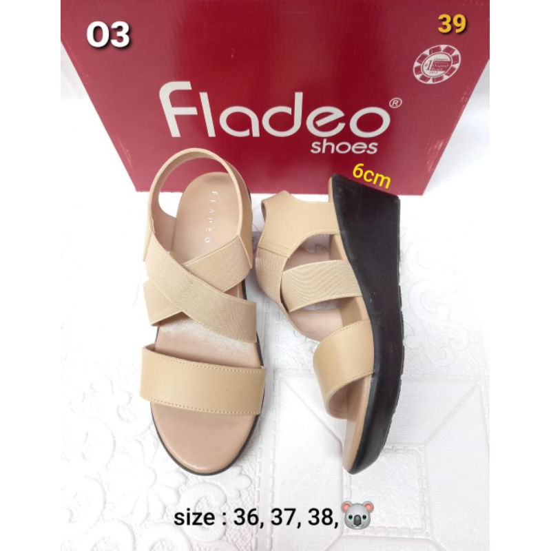 Sandal Wanita Fladeo 03 Sandal Wanita Selop Wedges Sandal Hak tinggi