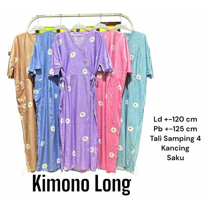 DASTER KIMONO PJ DAISY/kimono panjang/daster kekinian/daster terbaru/home dress