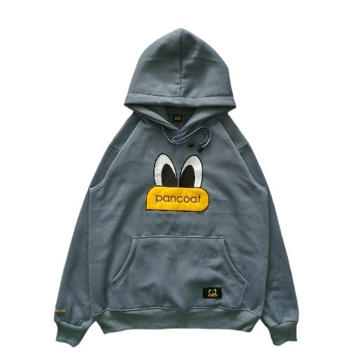 JAKET HOODIE PANCOAT KATUN FLEECE TEBAL SABLON PREMIUM M L XL