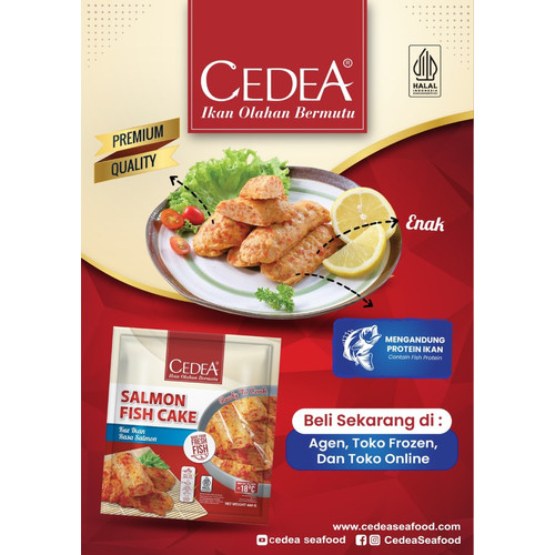 

CEDEA SALMON FISH CAKE 480gr - KUE IKAN SALMON / BASO SEAFOOD / KUE IKAN / BASO SALMON