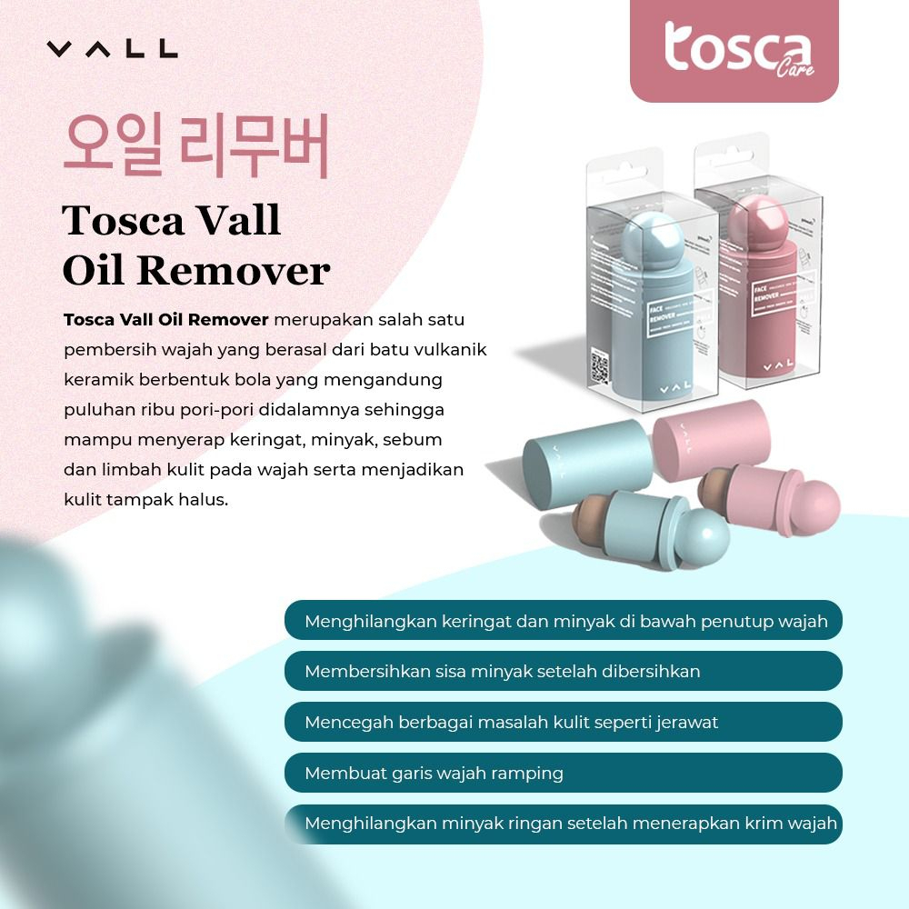 TOSCA VALL OIL ABSORBING FACE ROLLER / ROLL PENYERAP MINYAK WAJAH / OIL REMOVER