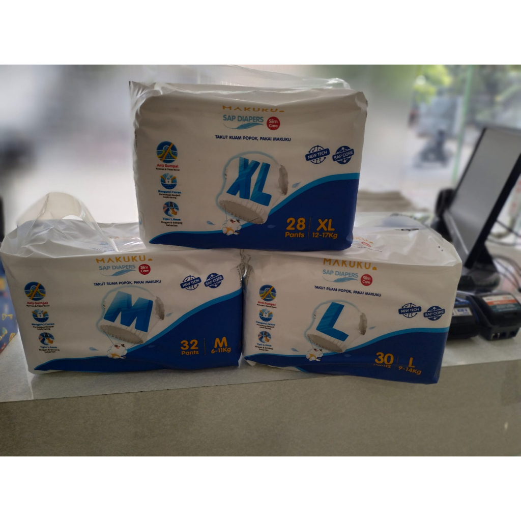 Makuku SAP Diapers SLIM CARE Pant | Popok Bayi Celana MAKUKU